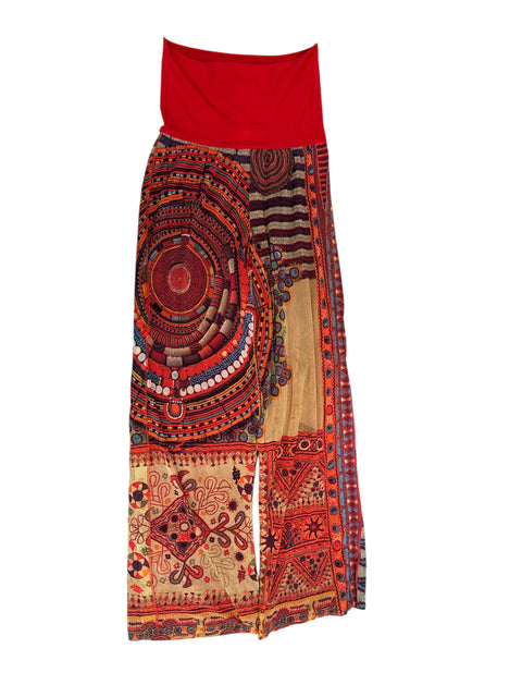 JeanPaulGaultier Printed Red Mesh Pant