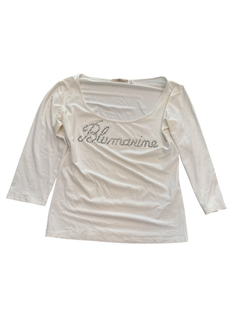 Blumarine White & Sequin Top
