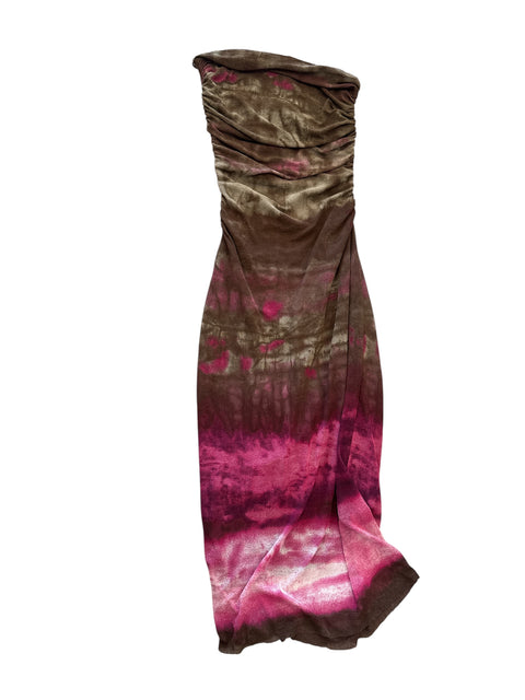 Plein Sud Brown & Pink Long Dress