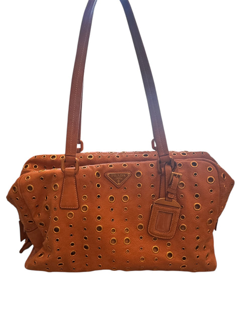 Prada Leather Eyelets Bag