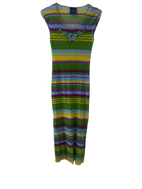 Kenzo Long Mesh Colorful Dress