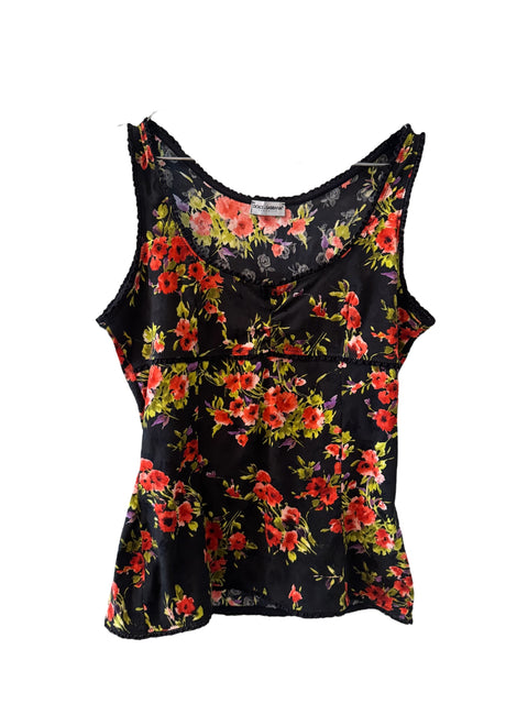 Dolce & Gabbana Red Flower Top
