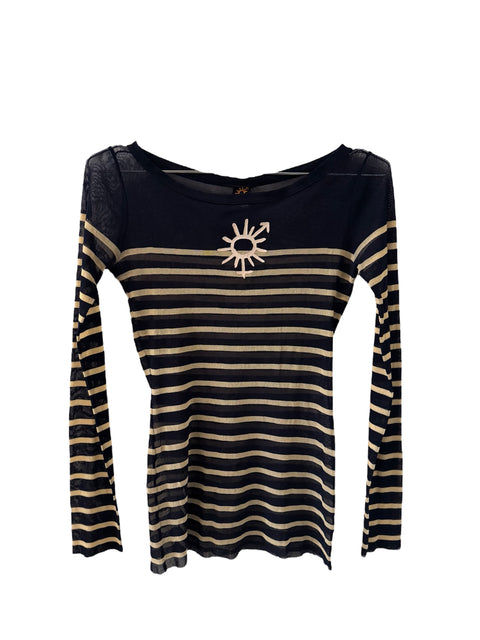 Jean Paul Gaultier Mariniere Mesh Soleil Top