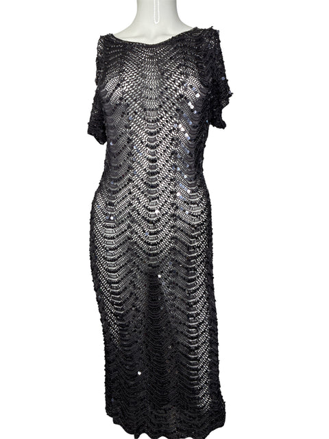 Poppy`S Girl Black Sequin Dress