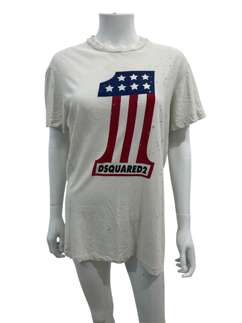 Dsquared2 White N°1 T-shirt