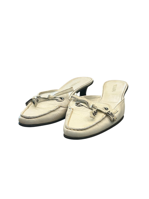Prada White Mules T.39/2
