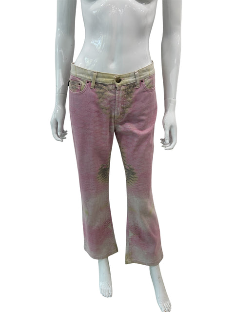 Roberto Cavalli Pink Ecailles Jean
