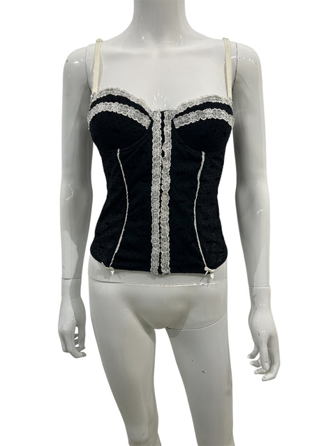 Dolce&Gabbana Black/White Dentelle Bustier