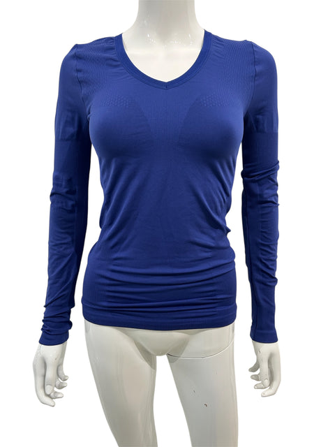 Marithé + François Girbaud Blue Long Sleeves Top