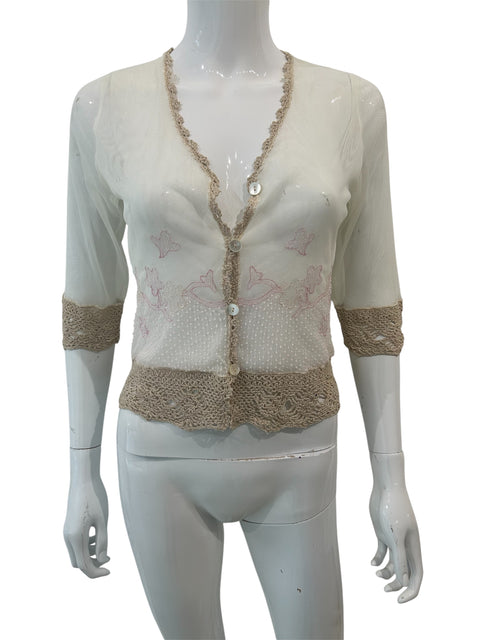 Prisma le Maglie Mesh Cardigan Size L