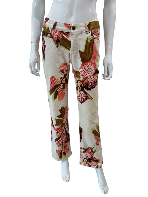 Roberto Cavalli Lys Flower Pants