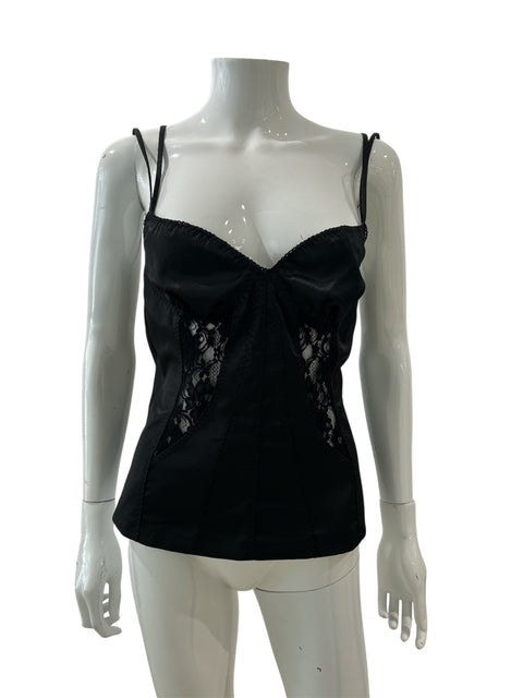 Dolce &Gabbana Black Lace and Satin Corset