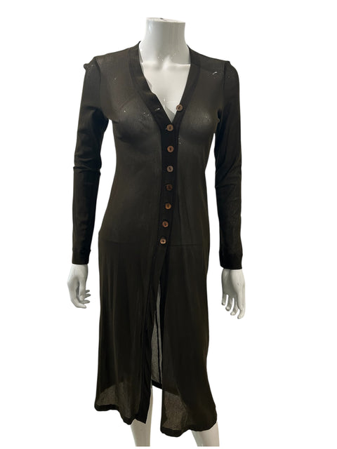 Plein Sud Brown Long Mesh Dress