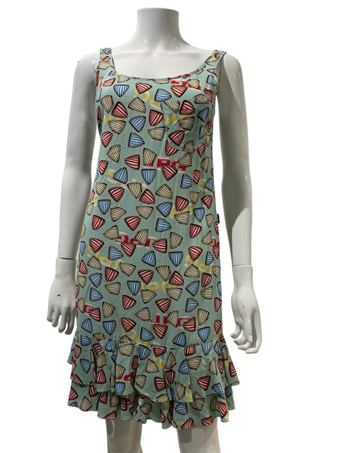 JPG Multicolor Triangle Pattern Sleeve Less Long Dress
