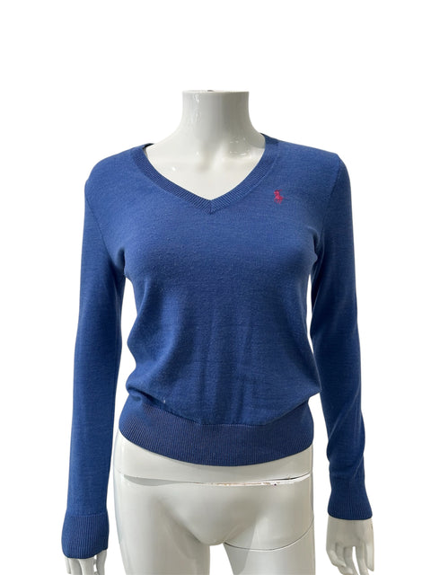 Ralph Lauren Blue V Neck Long Sleeve Sweater