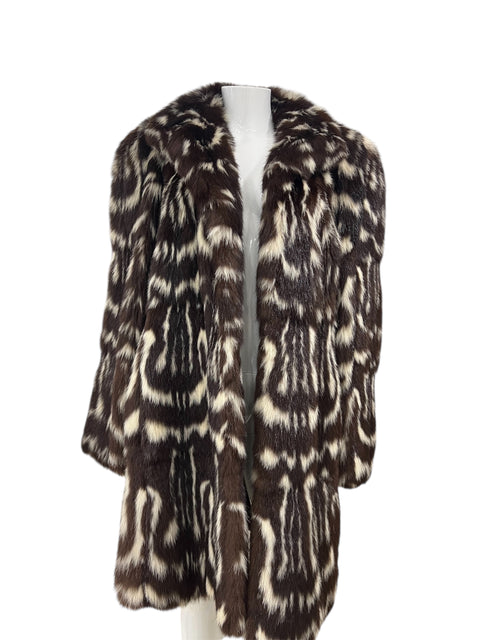 Vintage BiColor Fur Brown White