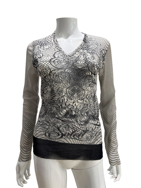 JPG Soleil Grey Mesh Long Sleeve