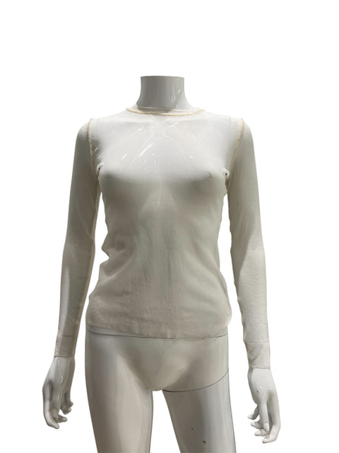 JPG White Mesh Long Sleeve