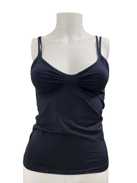 Marithé François Girbaud Navy Blue Strap Tank Top