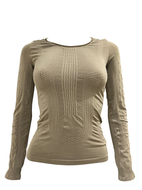 Marithé François Girbaud Beige Long Sleeve