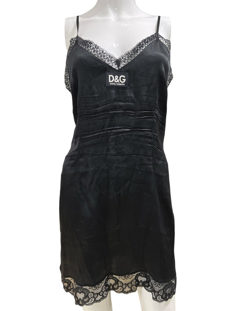 Dolce & Gabbana Black Silk Nightdress