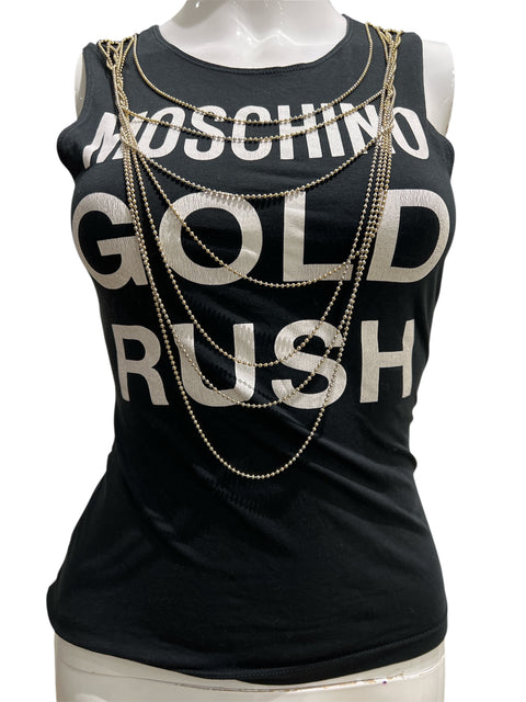 Moschino Gold Rush Top with Chain