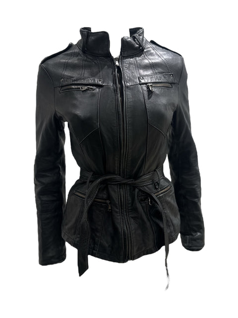 Leather Black Fitted Jacket