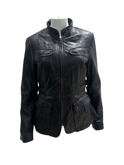 Leather Black Short Jacket
