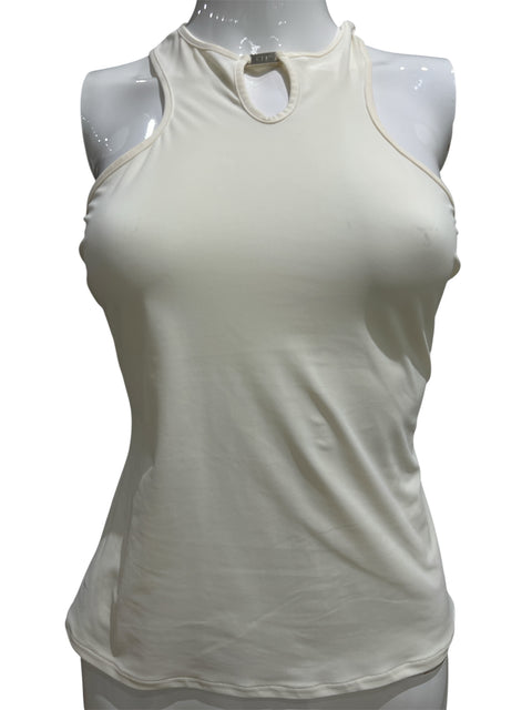 Gianfranco Ferre White Tank Top Details Collar