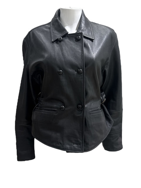 Conbipel Leather Black Jacket