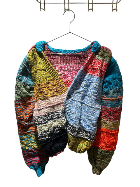 Vintage Colorful Knit Cardigan