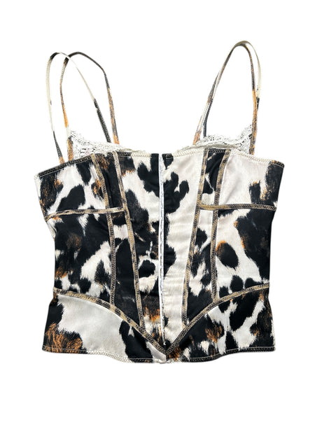 Roberto Cavalli Cow Print Corset