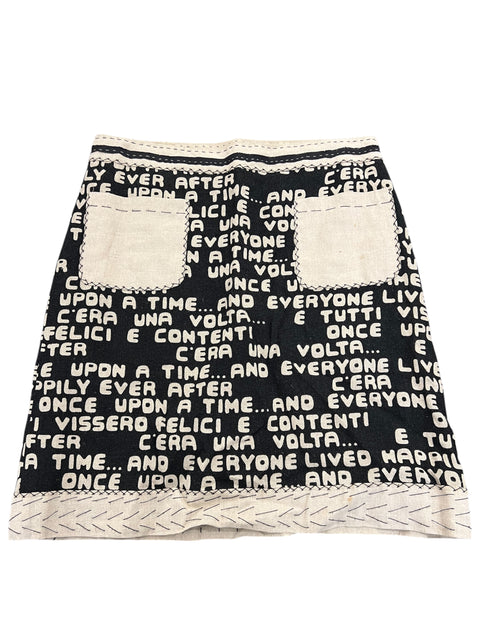 Moschino Brown Black Large Pocket Skirt