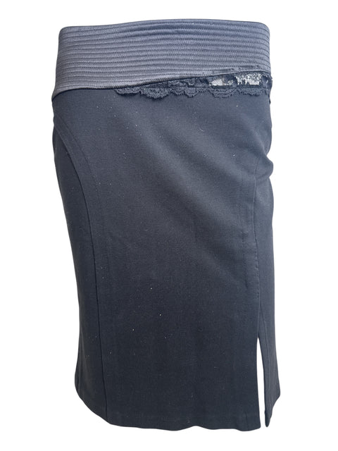 Versace Jeans Couture Black Lace Detail Skirt