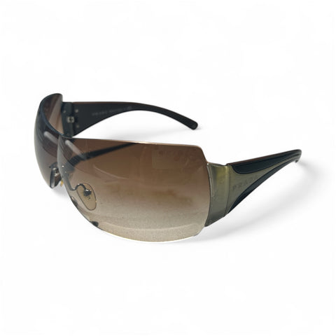 Prada Brown Silver Sunglasses