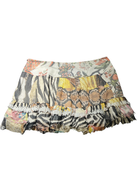 Roberto Cavalli Print Ruffles Skirt