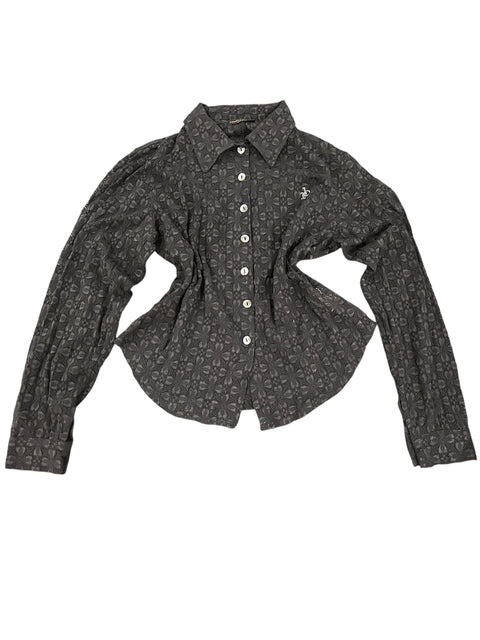 Roccobarocco Lace Black Shirt