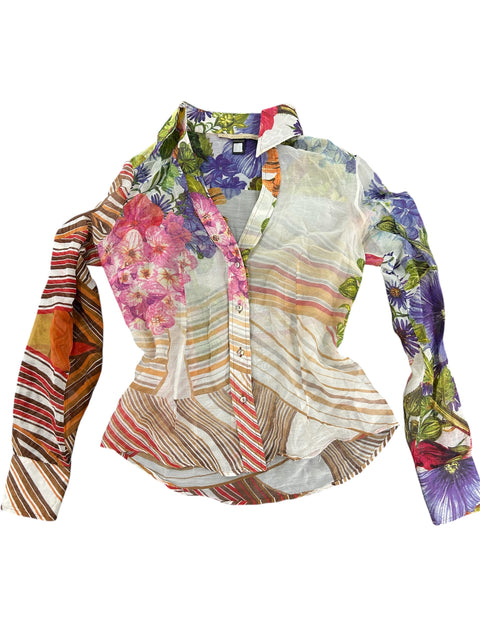 Roberto Cavalli Print Colorful Shirt