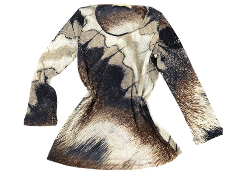 Roberto Cavalli Long Sleeve Animal Print