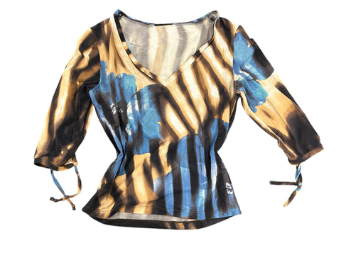 Just Cavalli Mid sleeve Striped T shirt