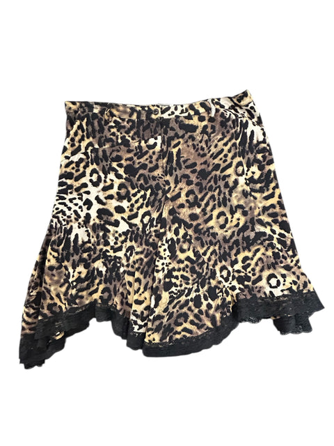 Leopard print mini skirt