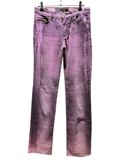 Roberto Cavalli Purple Jean with Gold Jewelry Pant