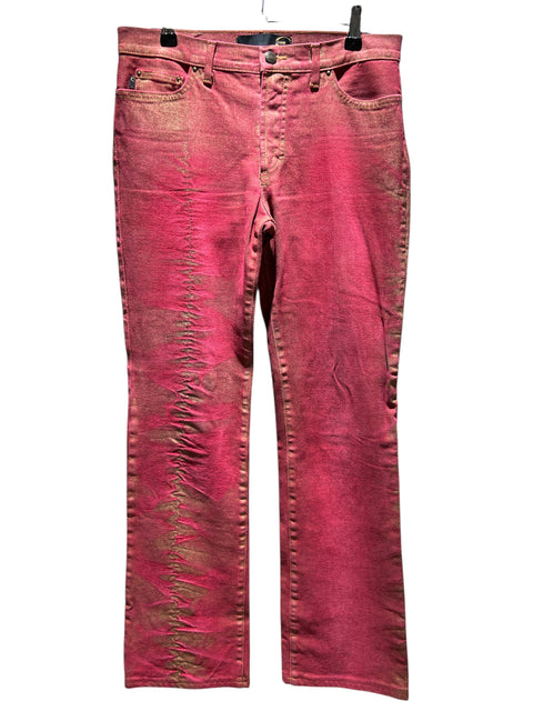 Roberto Cavalli Red Gold Jean Pant