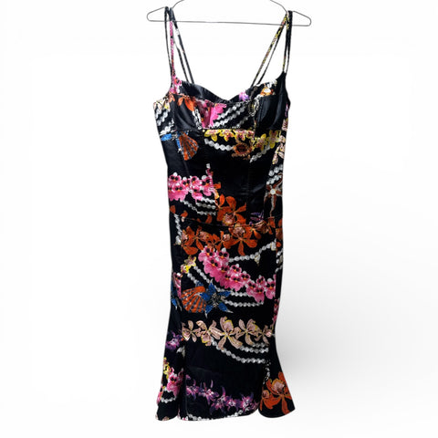 JustCavalli Black Flower Dress