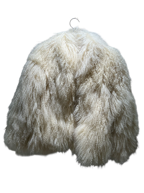 White Lamb Fur with Collar