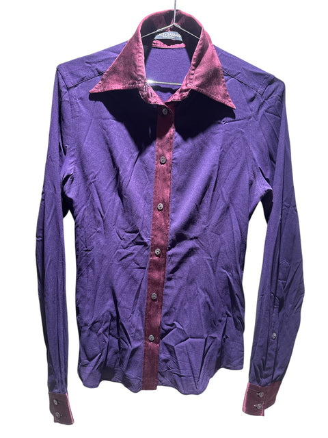 Dolce & Gabbana Purple/Burgundy Silk Shirt