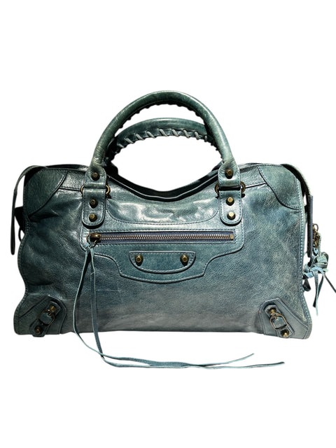 Balenciaga Petrol Blue City Bag