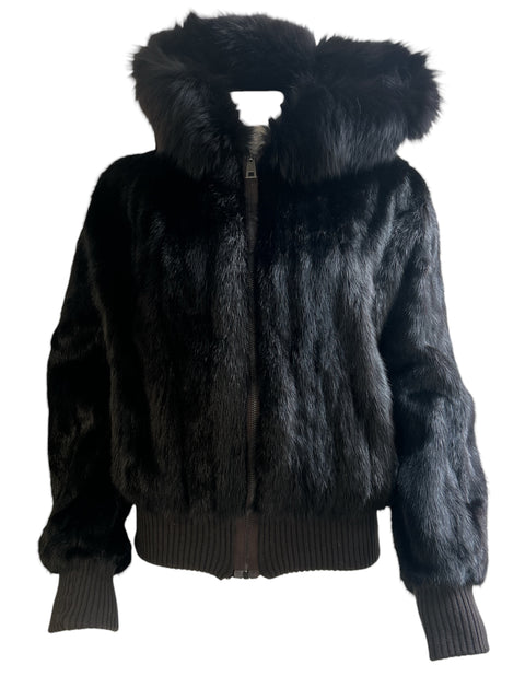 Mink and Fox Black Short Fur