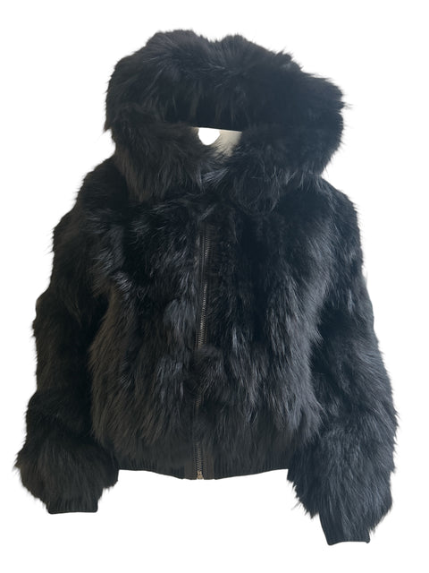 Black Fox Short Fur With Hood