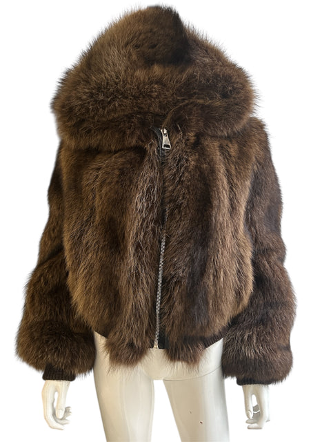 Marmot Brown Short Fur with Hood